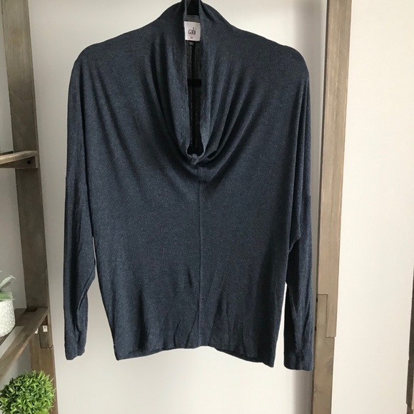 CAbi Tops - Cabi Soft Cowl Neck Blue Long Sleeve